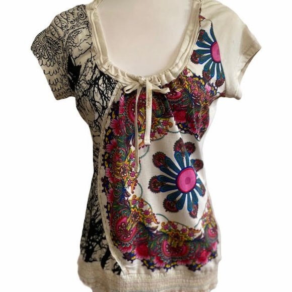 Desigual Tops - Desigual Cap -sleeved T-shirt 100% Cotton